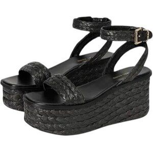 Michael Kors Sandra Straw Platform Sandals